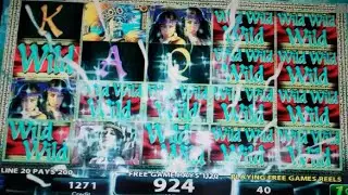 Midnight Eclipse Slot Machine Bonus - 6 Free Games with Increasing Locked Wilds - Nice Win