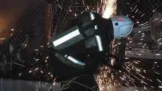 Строительный гипермаркет в огне. Real video