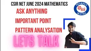 Talk about June 2024 |important points | understand patern #csirnet #june2024 #sharpenmaths