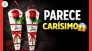 ESTUCHE DE LUJO para una sola ROSA 🌹 | Regalo Econ&oacute;mico y F&aacute;cil para Vender
