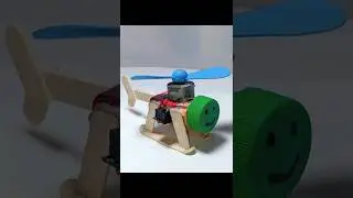 make a helicopter using ice cream stick DC motor #shots #motor #helicopter