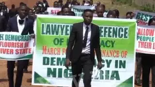The Moments Lawyers March For Return To Democratic Governance In Rivers State.