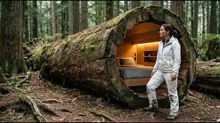 No One Would Guess This Modern Home Is Hidden Inside a Fallen Tree