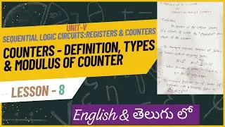 Counters(definition, Types of counters) and modulus of Counter in Telugu & English
