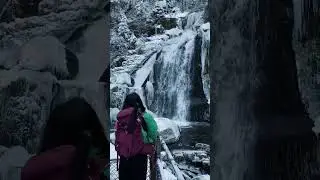 Triberg waterfall summer and winter view #traveller #shorts #shortsvideo #explorepage