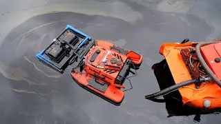 Mobil Oil Skimmer I Autonomous Floating Skimmer for OSR & Industrial Pollution Control