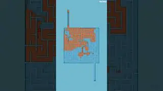 Can Orange Fluid Solve a Maze? #simulation #blender #satisfying
