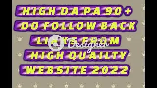 High Quality Free Backlinks for Website Traffic 2022|| Dofollow Backlinks