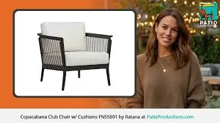 Ratana Copacabana Club Chair FN55001 | Elevate Your Patio with Hand-Woven Rope and Aluminum Frame