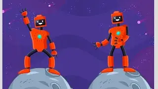 Learn colours and to count 1 to 10 with Robots. Counting for toddlers.