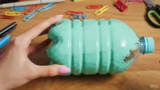 Easy Recycled Bottle Organizer Hack