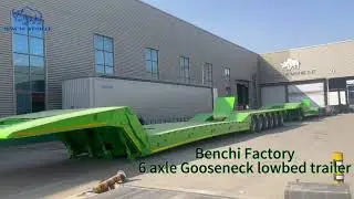 Gooseneck 6-axle lowbed semi-trailer