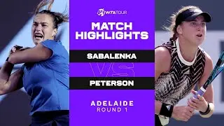 Aryna Sabalenka vs. Rebecca Peterson | 2022 Adelaide 250 Round 1 | WTA Match Highlights