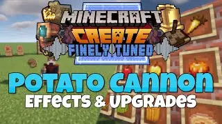 Minecraft Create Mod 0.3.2 Potato Cannon (All Effects & Upgrades)