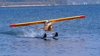 XXL 4,00m RC Piper Cup J3 Water Plane Wasserflugzeug Flight Demonstration Plau am See *1080p50fpsHD*