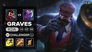 Graves vs Evelynn Jungle - KR Challenger - Patch 13.24 Season 13