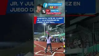 Juan Soto🇩🇴, Tatis Jr🇩🇴 y Vladdy Jr. 🇩🇴 en juego de softball.