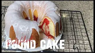 MOIST Red velvet marble pound cake recipe! FROM SCRATCH