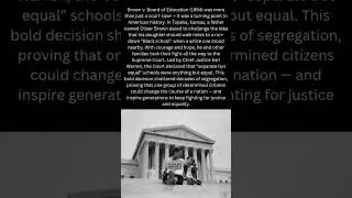 Brown V. Board of Education #shorts #justice #equality #history