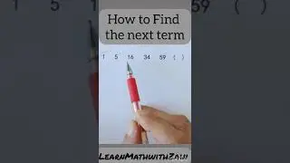 How to find the next term in this sequence | Learn Math with Zain | Shorts