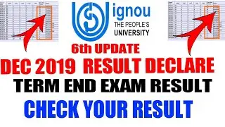 DEC 2019 EXAM RESULT 6th UPDATE||IGNOU RESULT 6th UPDATE||IGNOU RESULT 2019