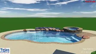 Tejas Pools w/Beach Entry