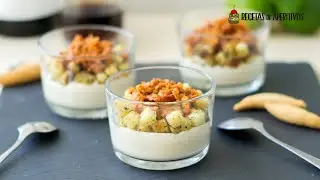 CREMA de ALUBIAS BLANCAS con CHORIZO y PICATOSTES en VASITOS DE APERITIVO #31