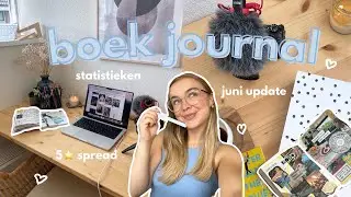boek journal update 💫 (statistieken bijwerken, 5-ster spread maken + juli tbr invullen)