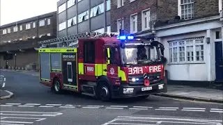 London Fire Brigade G221 Greenwich Pump Ladder Turnout From Fire Station To Emergency!