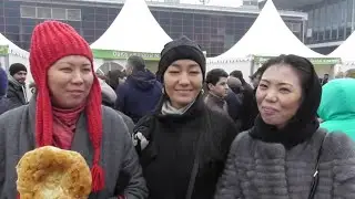 Красивые казашки в Москве. Интересные! Навруз на ВДНХ. Мы на фестивале плова в гостях у Казахстана