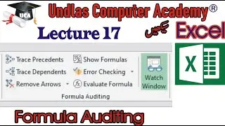🔑Lecture 17 Microsoft Excel || Formula Auditing | Watcha Window | Evaluate Formula 🕡