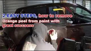 removing orange in paint using denim pads and cut & buff