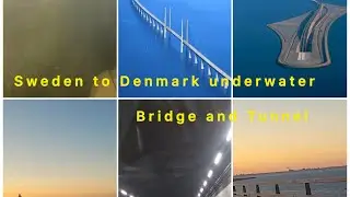 Sweden to Denmark|underwater Bridge and tunnel The &Oslash;resund Bridge and Tunnel #malm&ouml;#roadtrip