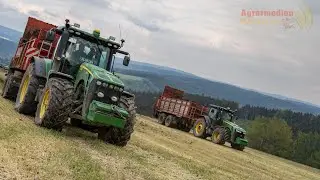 Mist streuen 2020 | Hofgut Eichigt | 2x John Deere 8R | Vogtland