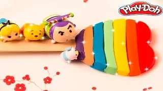 Play Doh DIY How to Make Play Doh Heart Modelling Clay *Learn Color from Pangpang Toys