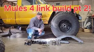 j10 Mule jeep rear 4 link build pt 2! #builtnotbought #rockcrawling #4link #jeep