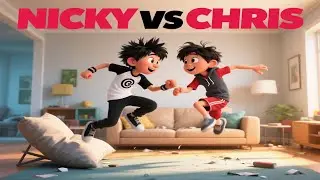 Ninja Nicky Episode 7 &ndash; Funny Brother Battle | Nicky vs Chris Cartoon