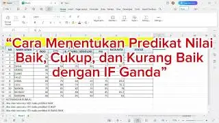 Cara Menentukan Predikat Nilai Baik, Cukup, dan Kurang Baik di WPS Spreadsheet