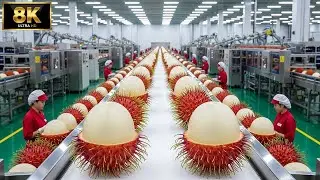 Inside a modern rambutan processing plant: From farm to delicious food (Full process)