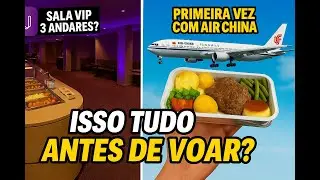 Fui na sala VIP do nubank e viajei com a AirChina para a Europa (tudo filmado)