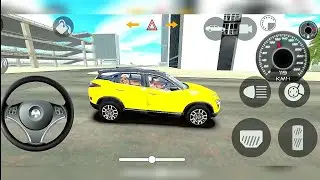 Yellow Modified Tata Harrier Car Gameplay Video ✨ Android Gaming 😍 Indian Car Simulator 3D🤓Gadi Game