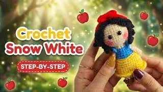 How to Crochet a Snow white-Inspired Doll Body | Head & Arms Tutorial