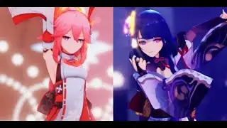 【Genshin Impact MMD/4K/60FPS】Raiden Ei & Yae Miko【[A]ddiction】