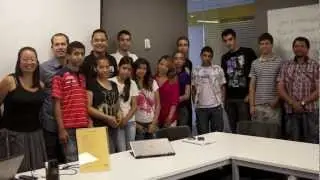 Visita dos educandos da Casa Taiguara de Cultura &agrave; F.biz