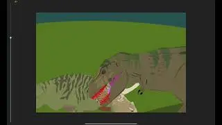 Trex vs triceratops real life fight animation in drawing cartoon 2 
