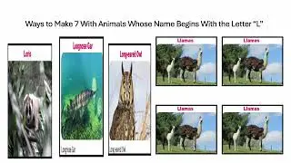 Fun With Numbers by Adding Ways to Make 7 With Animals With Letter 