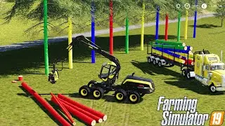 Farming Simulator 19 : COLORFUL TREES !!! CHILL FARM