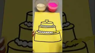 birthday cake sand painting #art #sandpainting #shorts