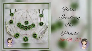 Floral Jewellery Set No. 22 // Mehendi Jewellery Set For Bride // Flower Jewellery Set By Prachi.