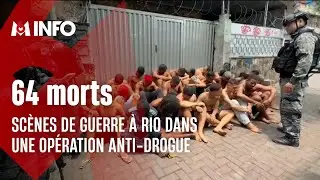 Sc&egrave;ne de guerre &agrave; Rio de Janeiro dans une op&eacute;ration anti-drogue